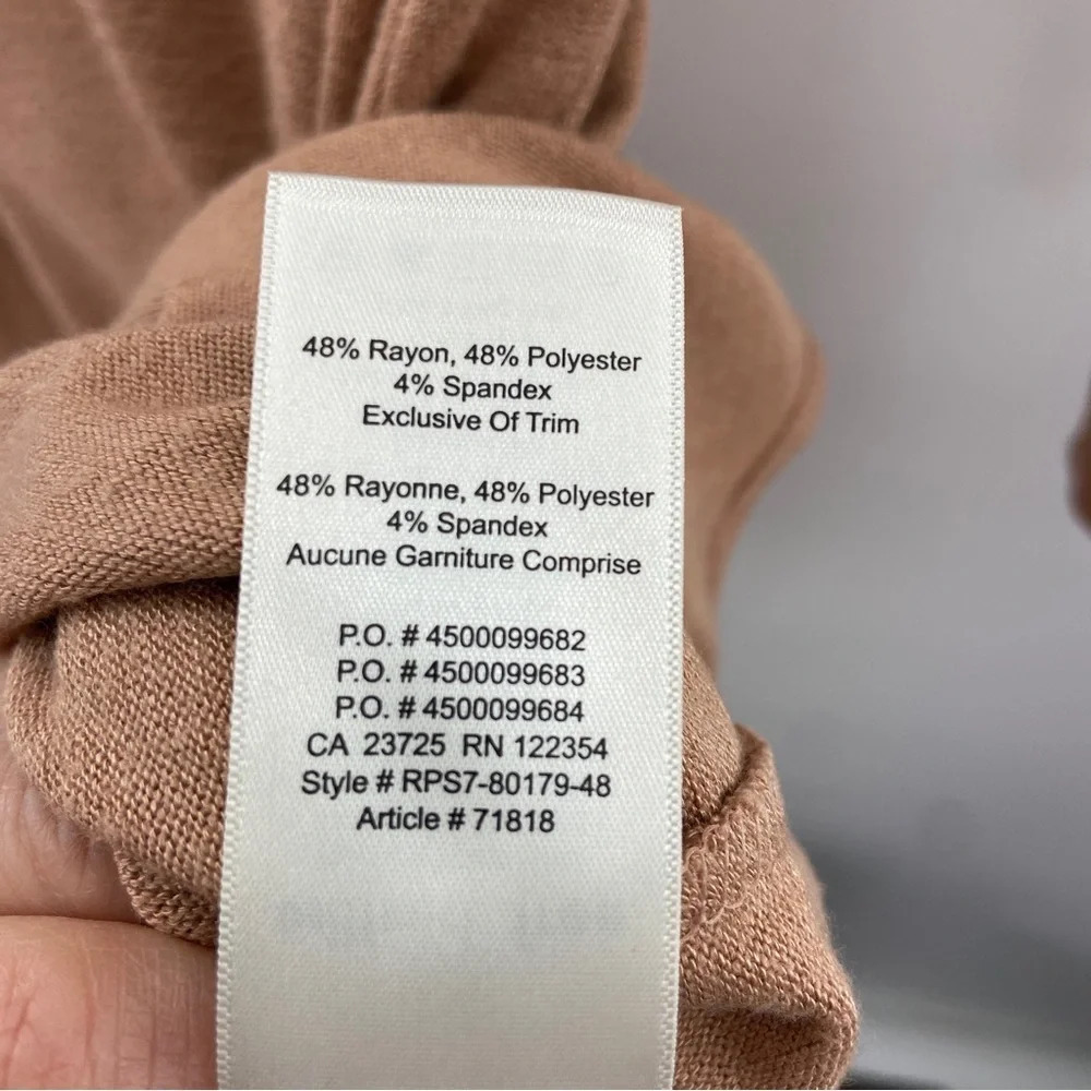 Aritzia Wilfred Free Neutral Tan Scoop Neck Lightweight Sweater Dress Size Small - Picture 8 of 8